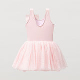 Flo Dancewear Girls Sequin Tutu Dress with Bow in Pink