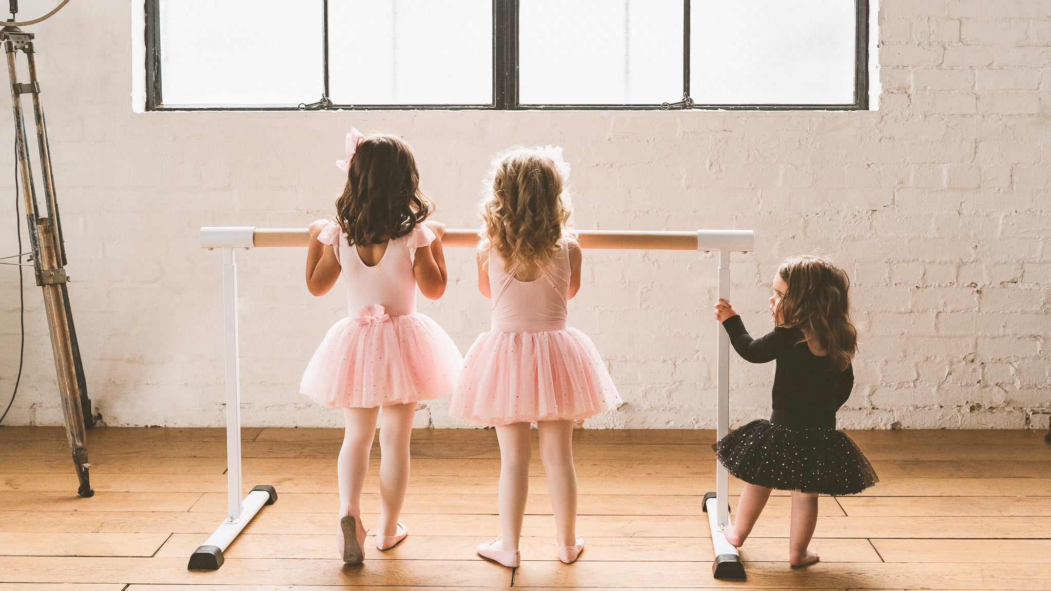 Little Ballerinas at the ballet barre