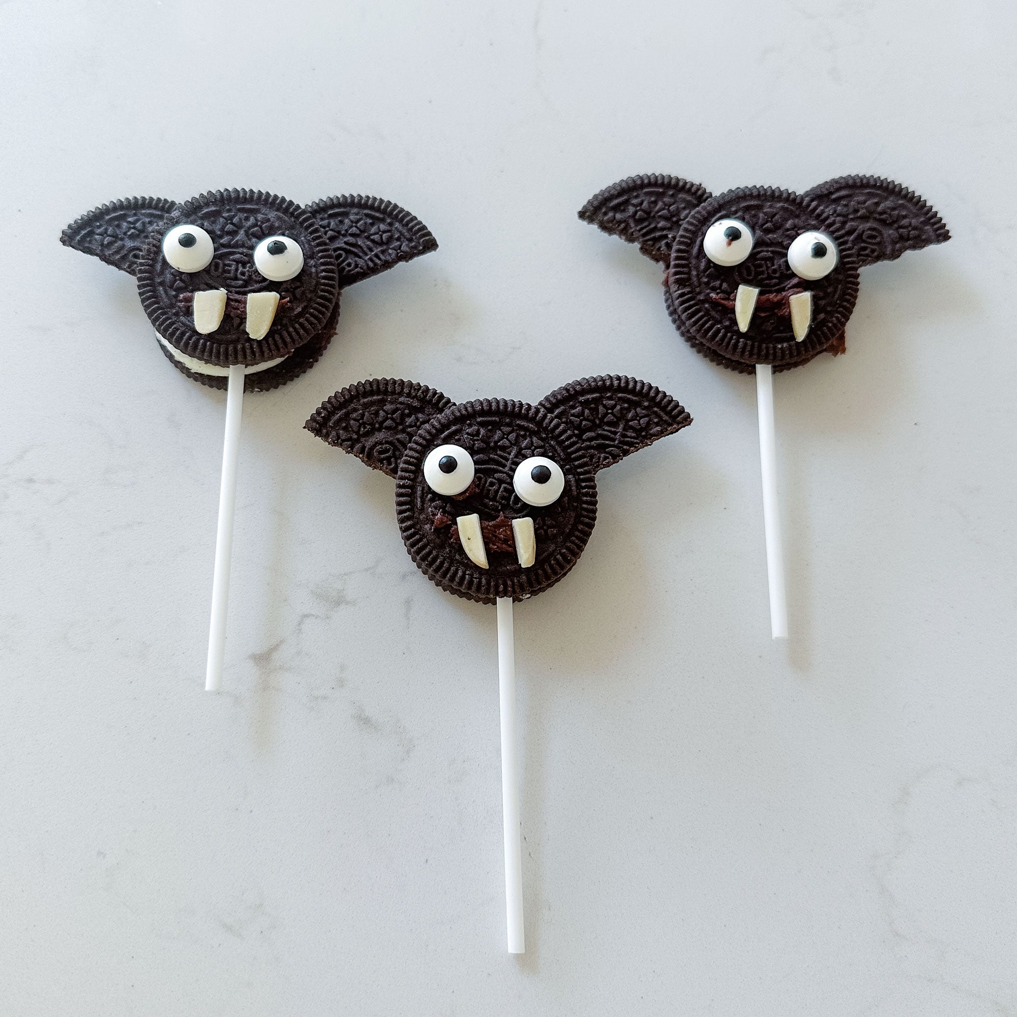 Quick & Easy Halloween Bat Biscuit Pops