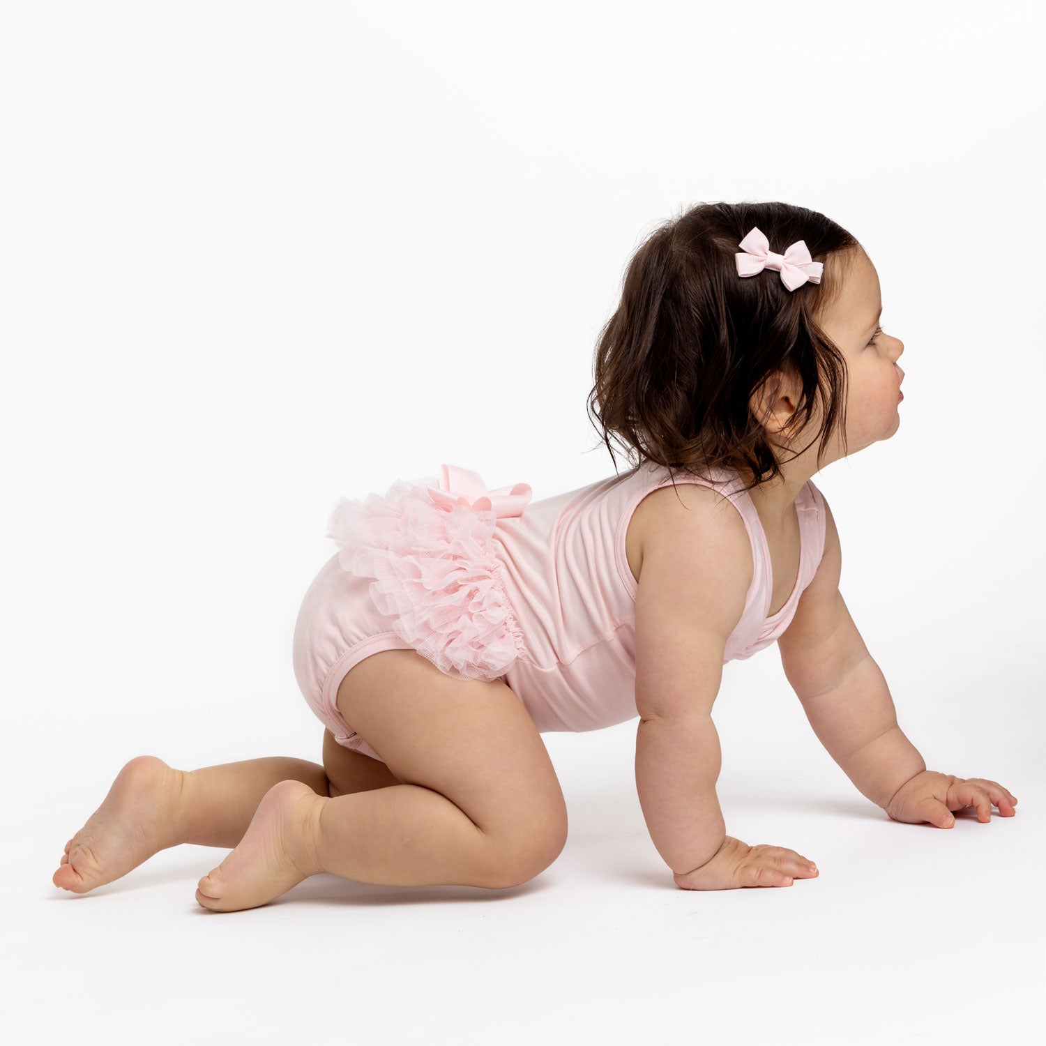 Flo Dancewear Ballet Pink Baby Onesie with Tulle Ruffles
