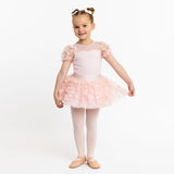 Flo Dancewear Flower Tulle Girls Leotard in Ballet Pink