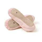 Flo Dancewear Girls Glitter Pink Ballet Shoes Suede Sole