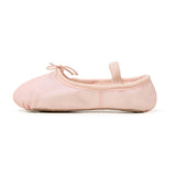 Flo Dancewear Girls Glitter Pink Ballet Shoes Side Profile