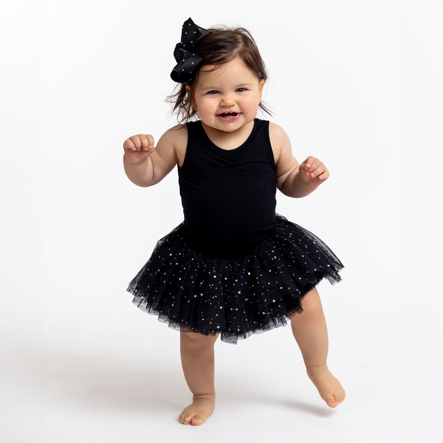 Flo Dancewear Baby Ballet Tutu in Black with Sequins