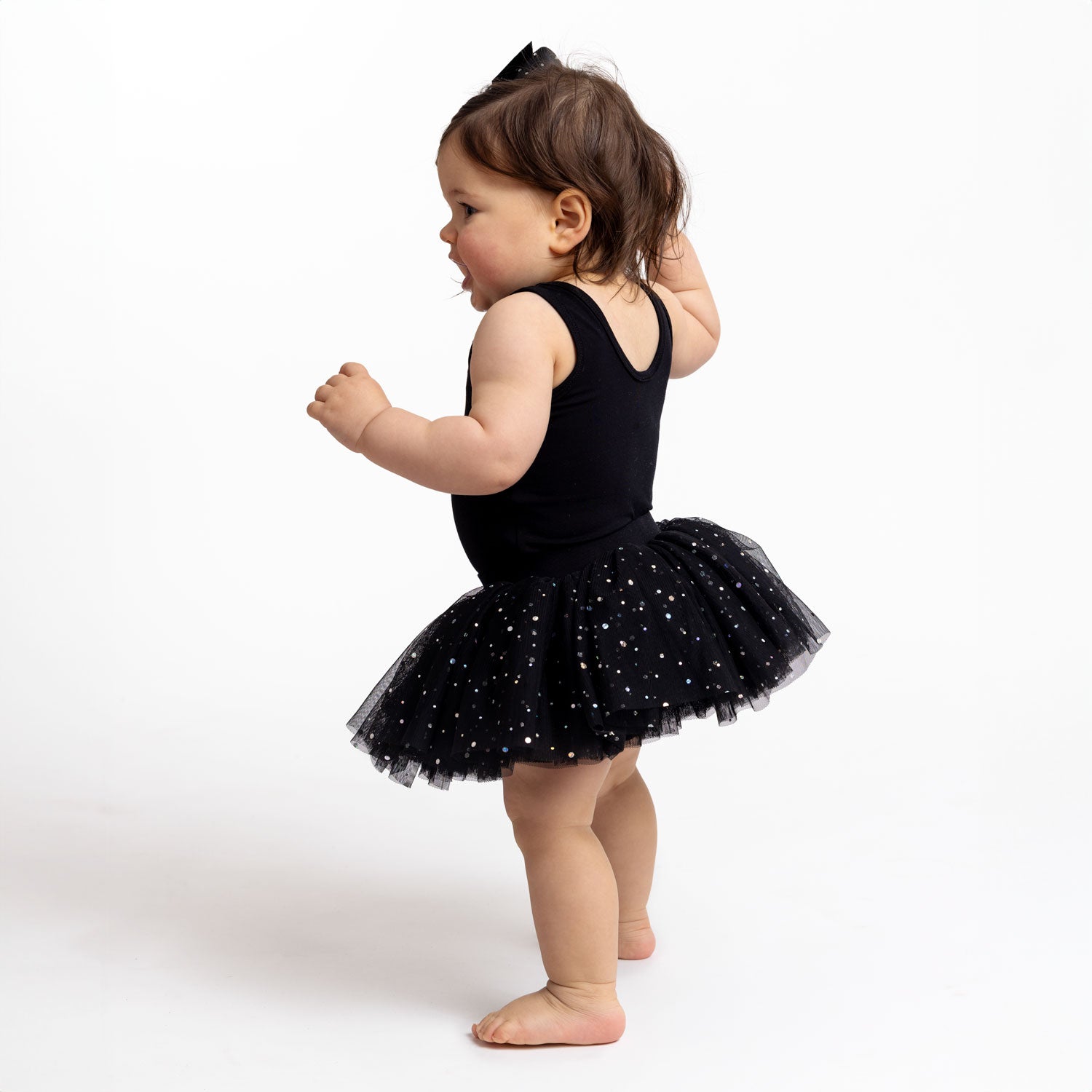 Flo Dancewear Baby Ballet Tutu in Black with Sequins