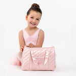 Flo Dancewear Girls Quilted Ballet Bag in Pink