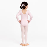 Flo Dancewear Girls Long Sleeve Ballet Leotard in Pink