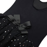 Flo Dancewear Girls Tutu Dress with Flutter Sleeve in Black