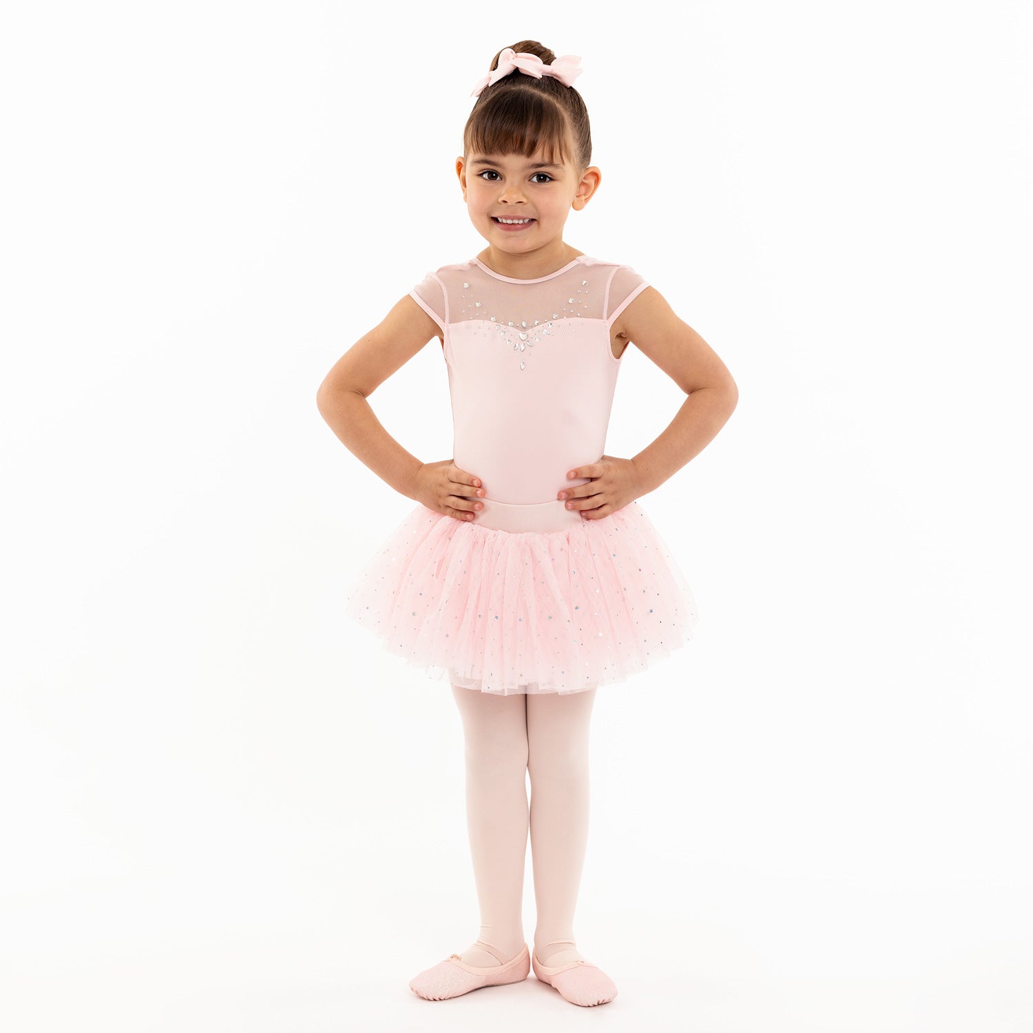 Rosaline: Jewelled Sweetheart Neckline Leotard in Pink – Flo Dancewear