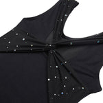 Flo Dancewear Girls Black Tutu Dress with Sequin Mesh Cross Back 