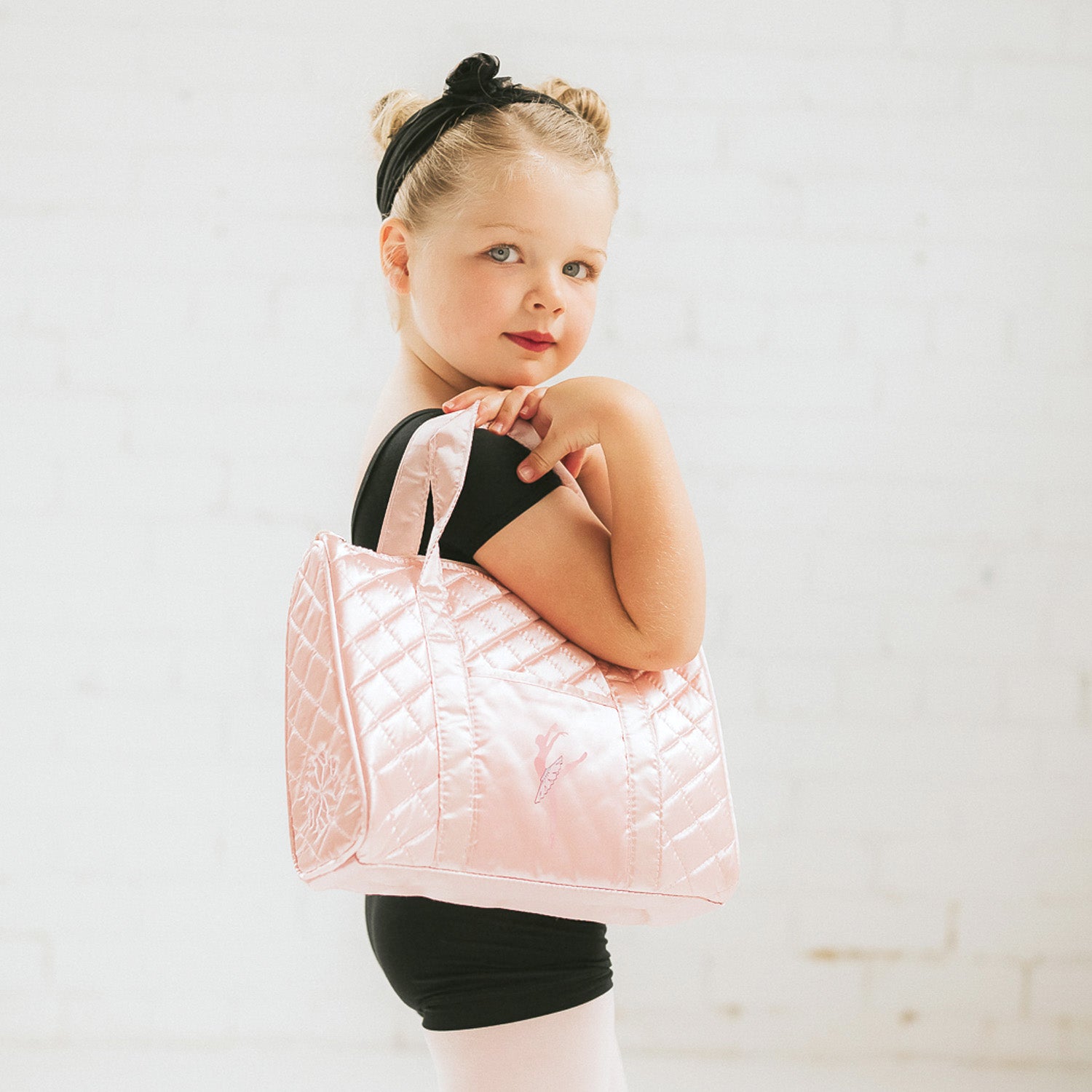 Flo Dancewear Girls Quilted Ballet Bag in Pink