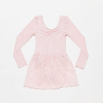Flo Dancewear Girls Skirted Leotard Dress with Sequins in Ballet Pink