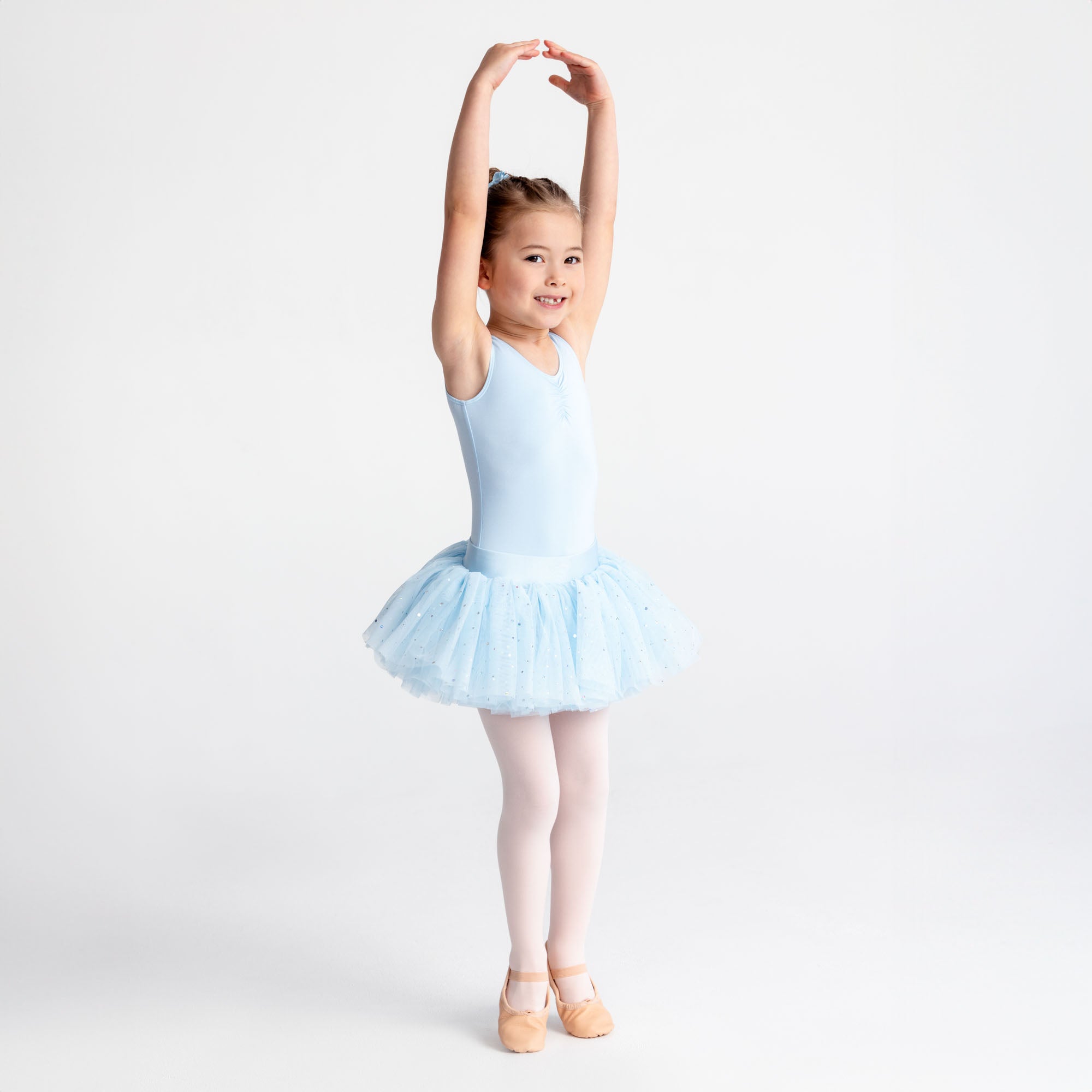Flo Dancewear Girls Soft Tulle Ballet Tutu with Sequins in Blue